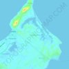 Topografische kaart Cabuguana, hoogte, reliëf