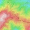 Topografische kaart Dos Amigos, hoogte, reliëf