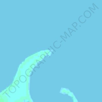 Topografische kaart Cape Dalhousie, hoogte, reliëf