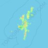 Topografische kaart Shetlandinseln, hoogte, reliëf