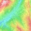 Topografische kaart La Charniaz, hoogte, reliëf