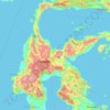 Topografische kaart Central Sulawesi, hoogte, reliëf