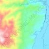 Topografische kaart Pamintaran, hoogte, reliëf