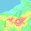 Topografische kaart Ubiarco, hoogte, reliëf