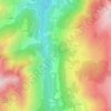 Topografische kaart Les Varcins, hoogte, reliëf