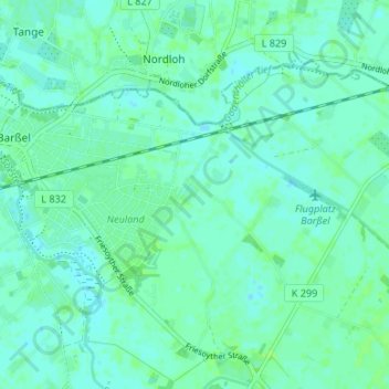 Topografische kaart Neulohe, hoogte, reliëf