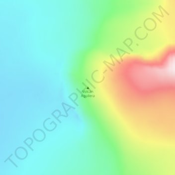 Topografische kaart Volcán Aguilera, hoogte, reliëf