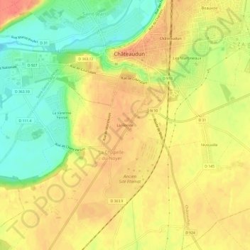 Topografische kaart La Floride, hoogte, reliëf