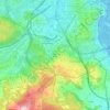 Topografische kaart O Castro de Elviña, hoogte, reliëf