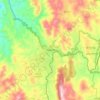 Topografische kaart Kalaw, hoogte, reliëf
