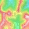 Topografische kaart Genneralm, hoogte, reliëf