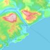Topografische kaart Port St Johns, hoogte, reliëf