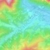 Topografische kaart Edlach an der Rax, hoogte, reliëf