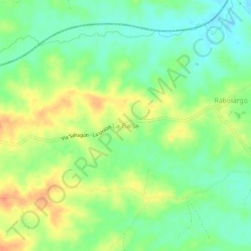 Topografische kaart La Balsa, hoogte, reliëf