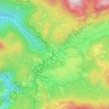 Topografische kaart Reith, hoogte, reliëf