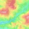 Topografische kaart Le Mas de l'Aurence, hoogte, reliëf
