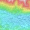 Topografische kaart Urbiano, hoogte, reliëf