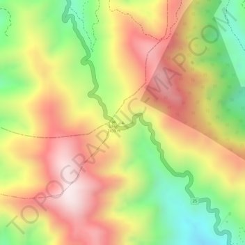 Topografische kaart Alto de Minas, hoogte, reliëf