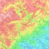 Topografische kaart Towson, hoogte, reliëf