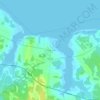 Topografische kaart Robichaud, hoogte, reliëf