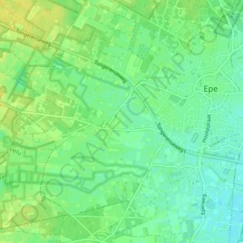 Topografische kaart Wissel, hoogte, reliëf