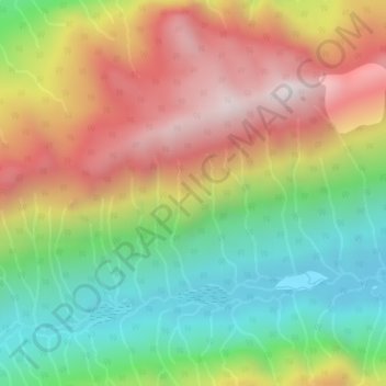 Topografische kaart Chaîne Côtière, hoogte, reliëf