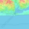 Topografische kaart Calabash Island, hoogte, reliëf
