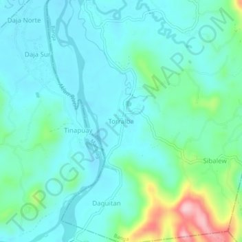 Topografische kaart Torralba, hoogte, reliëf