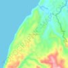 Topografische kaart Kantabogon, hoogte, reliëf