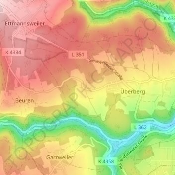 Topografische kaart Lengenloch, hoogte, reliëf