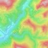 Topografische kaart Les Crottes, hoogte, reliëf