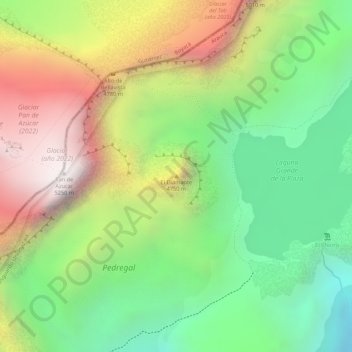 Topografische kaart El Diamante, hoogte, reliëf