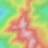 Topografische kaart Gunung Angsi, hoogte, reliëf