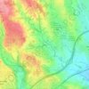 Topografische kaart Santiga, hoogte, reliëf