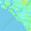 Topografische kaart Thalassery, hoogte, reliëf