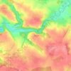 Topografische kaart La Roussière, hoogte, reliëf