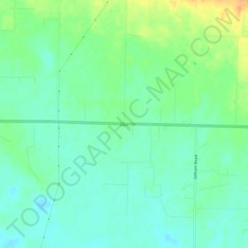Topografische kaart Opal, hoogte, reliëf