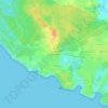 Topografische kaart Maine Gaudin, hoogte, reliëf