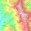 Topografische kaart Dharan, hoogte, reliëf