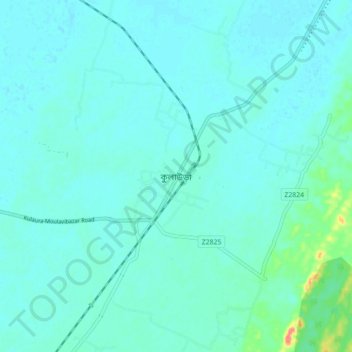 Topografische kaart Kulaura, hoogte, reliëf
