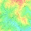Topografische kaart Pougne, hoogte, reliëf