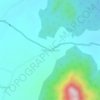 Topografische kaart Theerthamalai, hoogte, reliëf