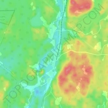 Topografische kaart Sjötofta, hoogte, reliëf