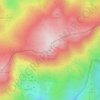 Topografische kaart Pico El Nevero, hoogte, reliëf