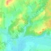 Topografische kaart Cosdon, hoogte, reliëf
