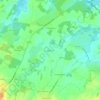 Topografische kaart Bouzeray, hoogte, reliëf