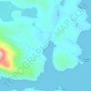 Topografische kaart Dolomi, hoogte, reliëf