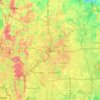 Topografische kaart Orlando, hoogte, reliëf