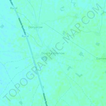 Topografische kaart Doonka Weynow, hoogte, reliëf