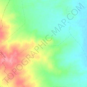 Topografische kaart Los Alcores, hoogte, reliëf